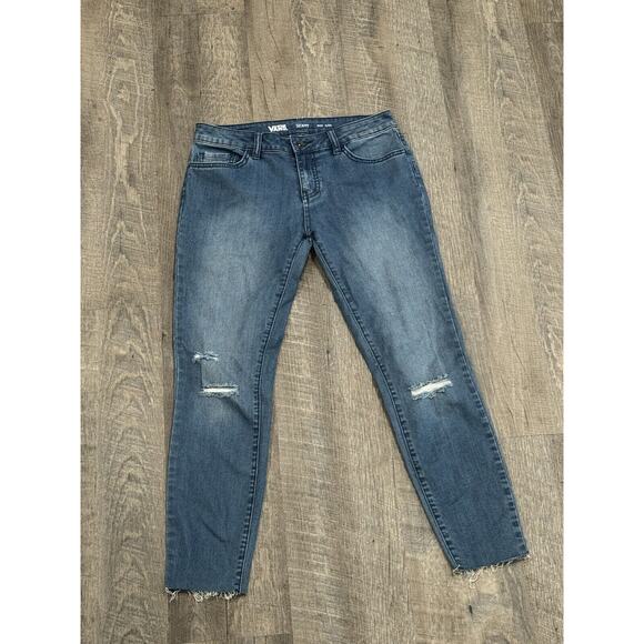 Vans Women’s Skinny Jeans Raw Hem Size 5/27 Distressed - Picture 1 of 11